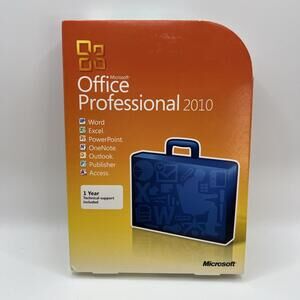 Microsoft Office 2010 Professional Full English Retail Box Version